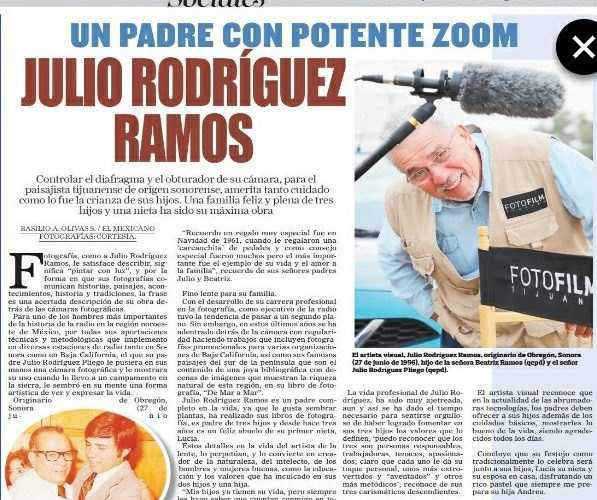 Un Padre con potente ZOOM- Julio Rodríguez Ramos
